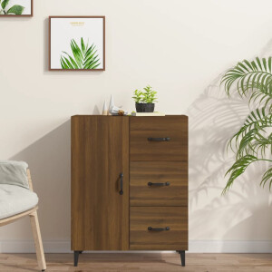 vidaXL Dressoir 69,5x34x90 cm bewerkt hout bruin eikenkleur