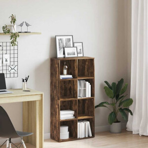 vidaXL Boekenkast 66x30x130 cm bewerkt hout gerookt eikenkleurig