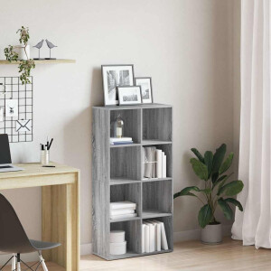 vidaXL Boekenkast 66x30x130 cm bewerkt hout sonoma grijs