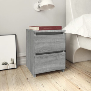 vidaXL Nachtkastjes 2 stuks Grijs Sonoma 30x30x40 cm Engineered Wood