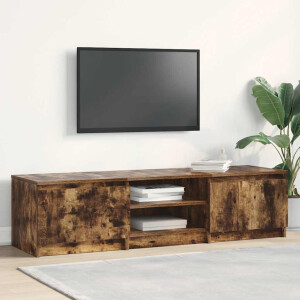 vidaXL Tv-meubel 140x40x35,5 cm bewerkt hout gerookt eikenkleurig