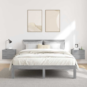 vidaXL Nachtkastjes 2 st 40x30x30 cm bewerkt hout grijs sonoma eiken