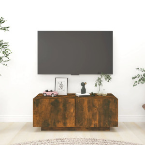 vidaXL Tv-meubel 100x35x40 cm bewerkt hout gerookt eikenkleurig