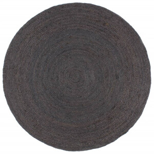 vidaXL Vloerkleed handgemaakt rond 210 cm jute donkergrijs