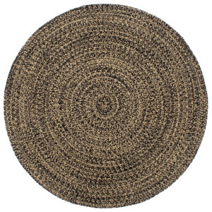 vidaXL Vloerkleed handgemaakt 180 cm jute zwart en bruin