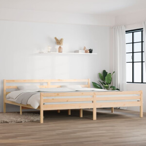 vidaXL Bedframe zonder matras massief hout 200x200 cm