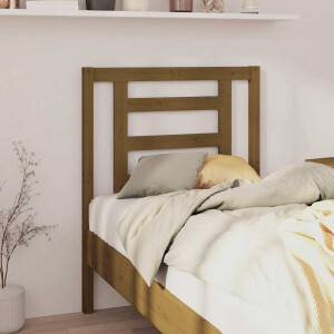 vidaXL Hoofdbord 81x4x100 cm massief grenenhout honingbruin