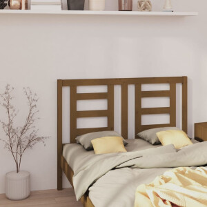 vidaXL Hoofdbord 146x4x100 cm massief grenenhout honingbruin
