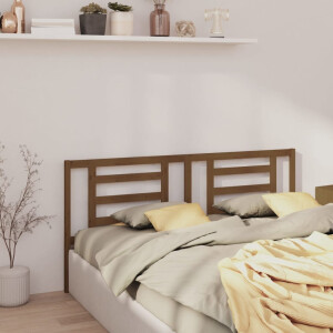 vidaXL Hoofdbord 156x4x100 cm massief grenenhout honingbruin