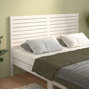 vidaXL Hoofdbord 146x4x100 cm massief grenenhout wit