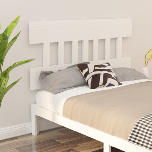 vidaXL Hoofdbord 203,5x3x81 cm massief grenenhout wit