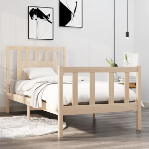 vidaXL Bedframe massief hout 90x190 cm