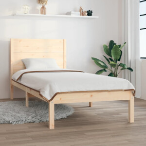 vidaXL Bedframe massief hout 75x190 cm