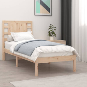 vidaXL Bedframe massief hout 75x190 cm
