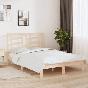 vidaXL Bedframe zonder matras massief grenenhout 140x190 cm
