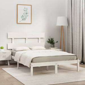 vidaXL Bedframe massief hout wit 180x200 cm