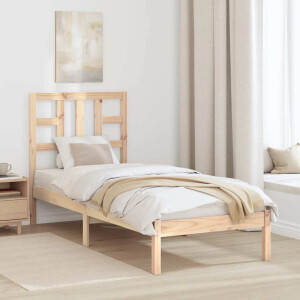 vidaXL Bedframe massief hout 75x190 cm