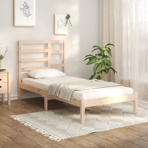 vidaXL Bedframe massief hout 75x190 cm
