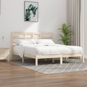 vidaXL Bedframe zonder matras massief hout 200x200 cm