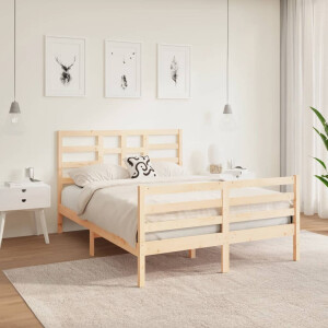 vidaXL Bedframe massief hout 120x190 cm