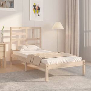 vidaXL Bedframe massief hout 75x190 cm