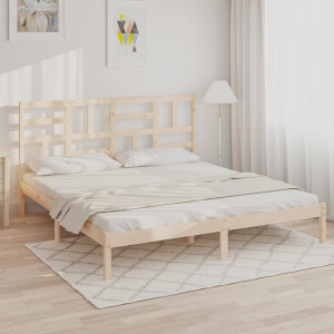 vidaXL Bedframe zonder matras massief hout 200x200 cm