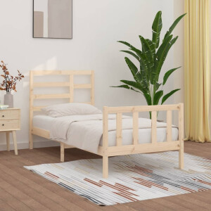 vidaXL Bedframe zonder matras massief grenenhout 90x200 cm