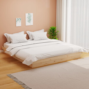 vidaXL Bedframe zonder matras massief hout 200x200 cm