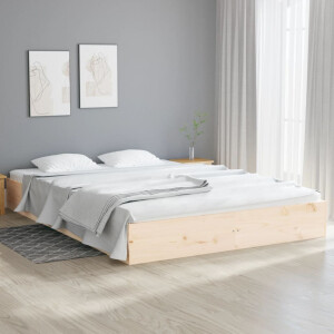 vidaXL Bedframe zonder matras massief hout 160x200 cm