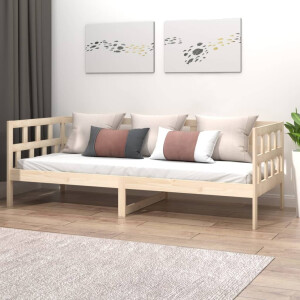 vidaXL Slaapbank massief grenenhout 90x190 cm