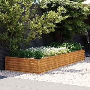 vidaXL Plantenbak verhoogd 291x100x36 cm cortenstaal