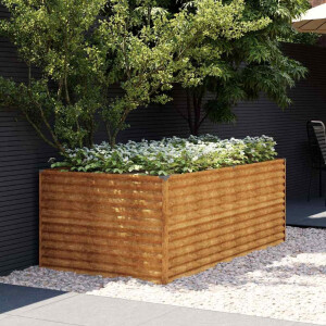 vidaXL Plantenbak verhoogd 196x100x69 cm cortenstaal
