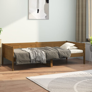 vidaXL Slaapbank massief grenenhout honingbruin 90x190 cm