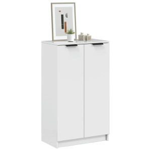 vidaXL Schoenenkast 59x35x100,5 cm bewerkt hout hoogglans wit