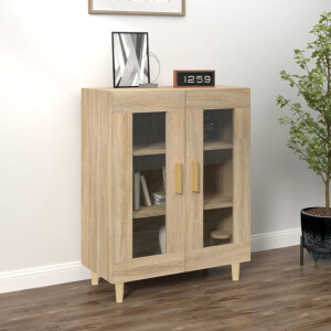 vidaXL Dressoir 69,5x34x90 cm bewerkt hout sonoma eikenkleurig