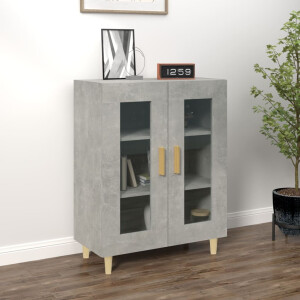 vidaXL Dressoir 69,5x34x90 cm bewerkt hout betongrijs