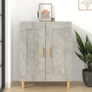 vidaXL Dressoir 69,5x34x90 cm bewerkt hout betongrijs