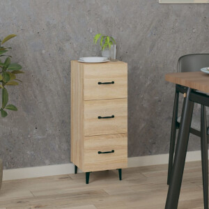 vidaXL Dressoir 34,5x34x90 cm bewerkt hout sonoma eiken