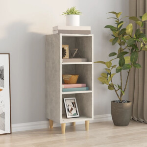vidaXL Dressoir 34,5x32,5x90 cm bewerkt hout betongrijs