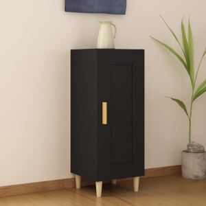 vidaXL Dressoir 34,5x34x90 cm bewerkt hout zwart