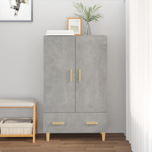 vidaXL Hoge kast 70x31x115 cm bewerkt hout betongrijs