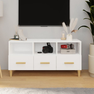 vidaXL Tv-meubel 102x36x50 cm bewerkt hout wit