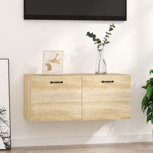vidaXL Wandkast 80x36,5x35 cm bewerkt hout sonoma eikenkleurig