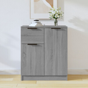 vidaXL Dressoir 60x30x70 cm bewerkt hout grijs sonoma eiken