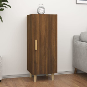 vidaXL Dressoir 34,5x34x90 cm bewerkt hout bruin eikenkleur