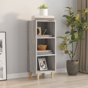 vidaXL Dressoir 34,5x32,5x90 cm bewerkt hout grijs sonoma eikenkleurig