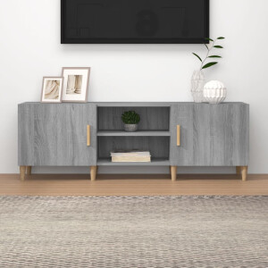 vidaXL Tv-meubel 150x30x50 cm bewerkt hout grijs sonoma eikenkleurig