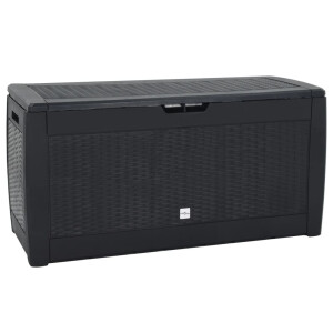 vidaXL Tuinbox 119x48x60 cm polypropeen antracietkleurig