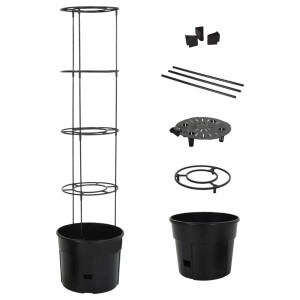 vidaXL Tomatenkweekpot ø39x150 cm polypropeen antracietkleurig
