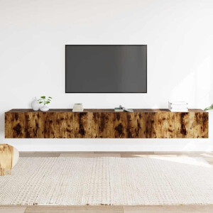 vidaXL 3-delige Tv-meubelset bewerkt hout gerookt eikenkleurig